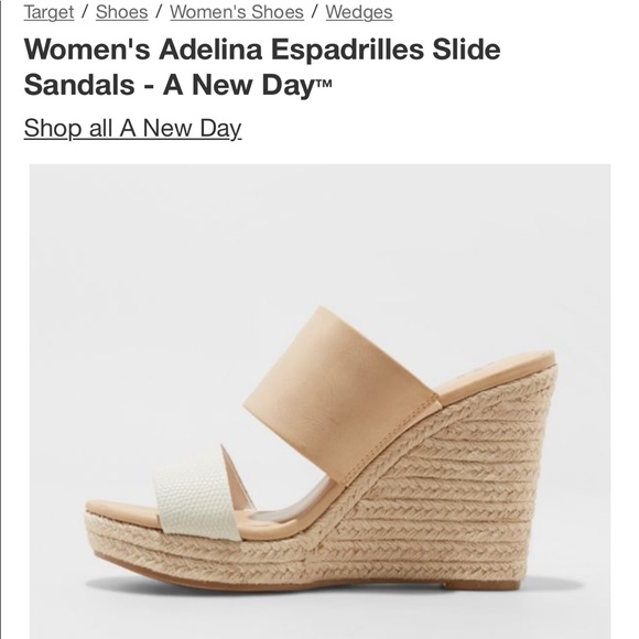 target nude wedges